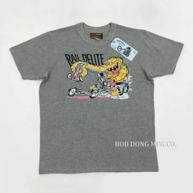 60s Hot Rod Motorcycle Retro Tee Shirts with Cartoon Print