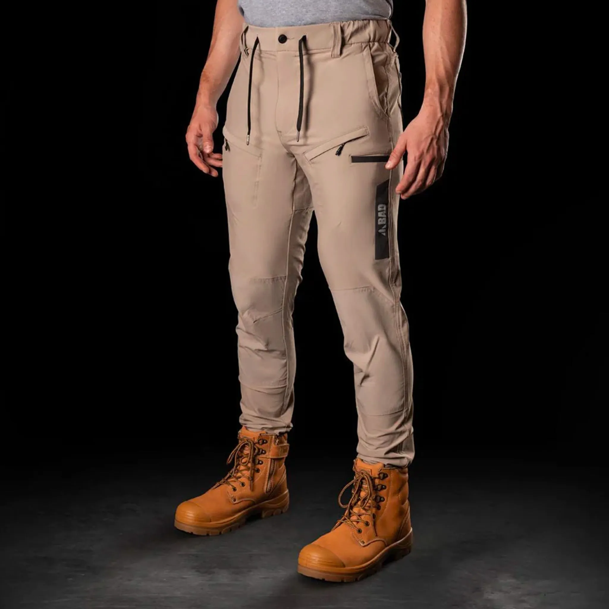 BAD NEXT - WATERPROOF ELASTIC WAIST CUFFED WORK PANTS