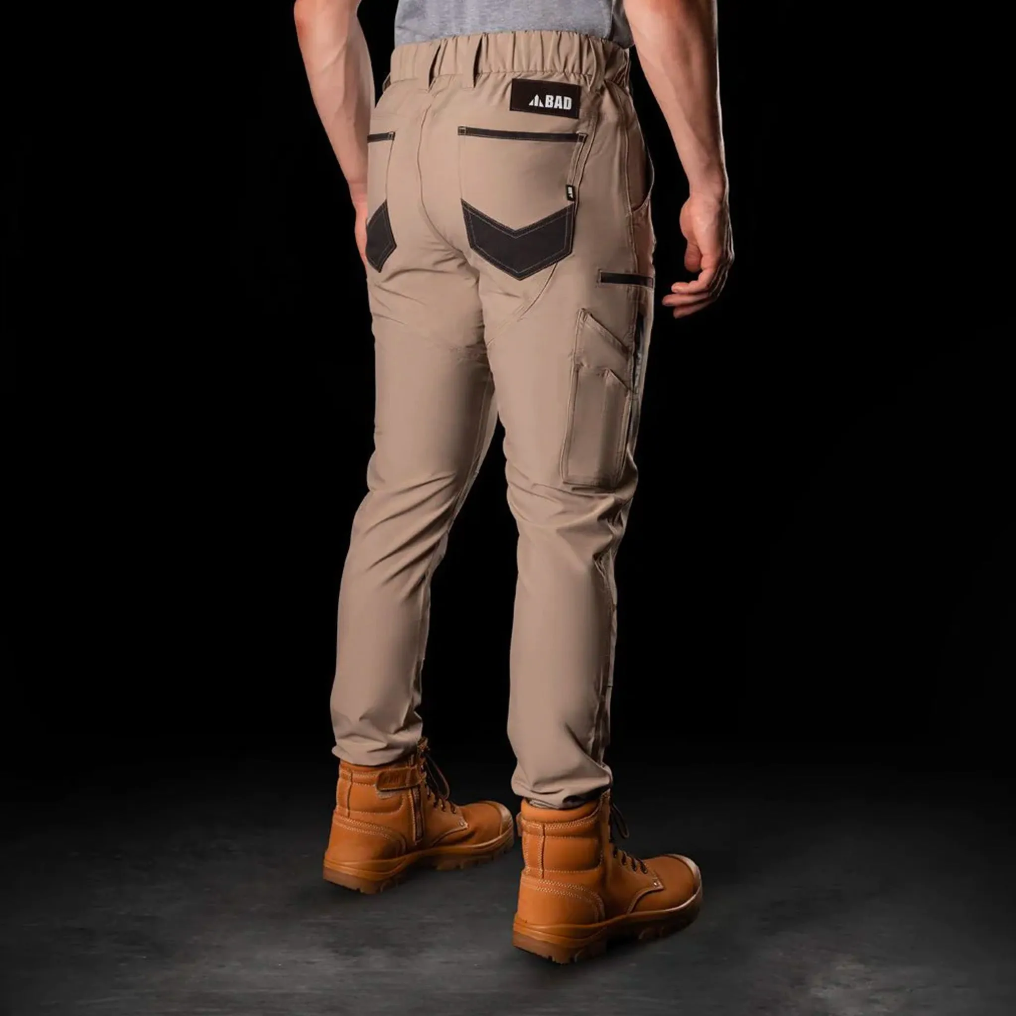 BAD NEXT - WATERPROOF ELASTIC WAIST CUFFED WORK PANTS