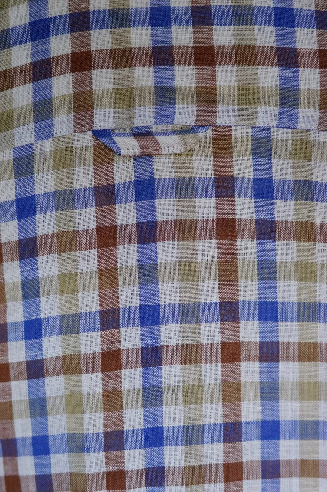 Barbour Shirt Huby short sleeve 100% linen in Sandstone MSH3525SN31