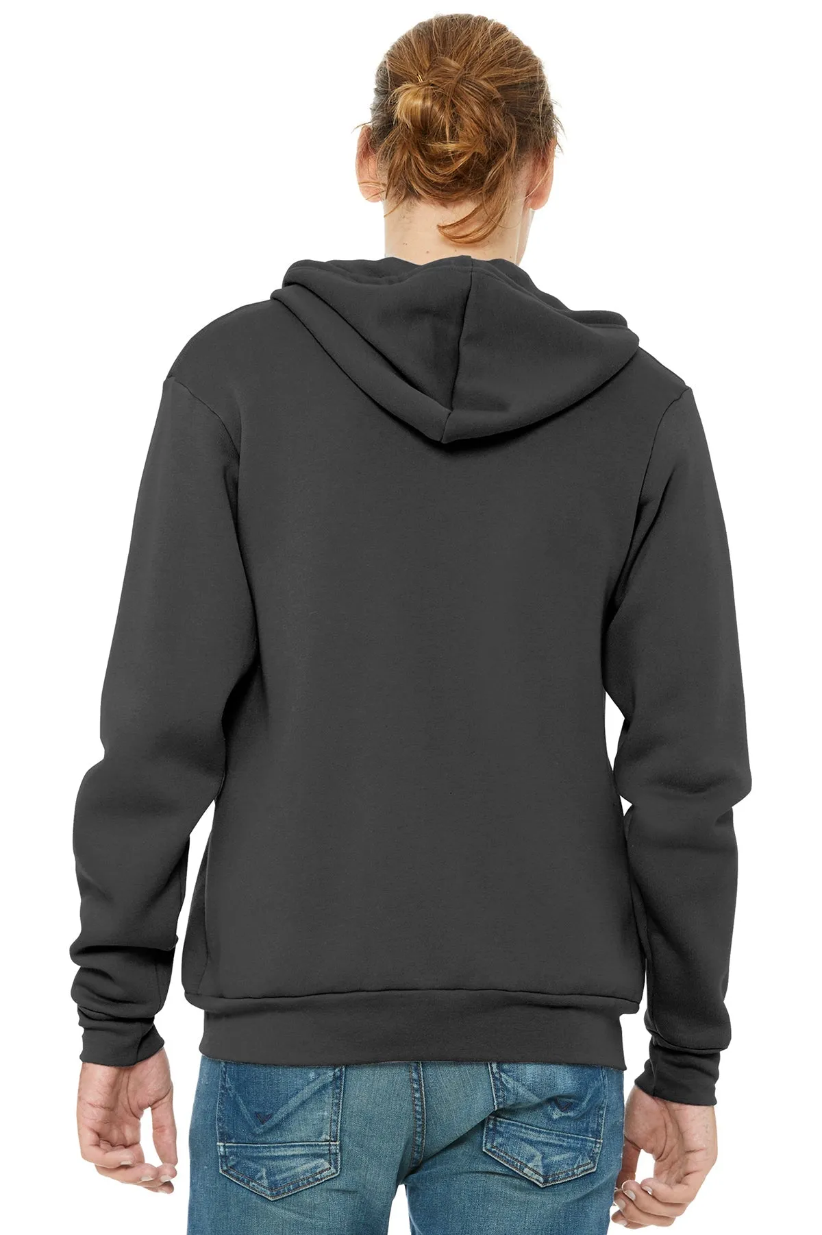 Bella Canvas Unisex Fleece Full-Zip Hoodie, Asphalt