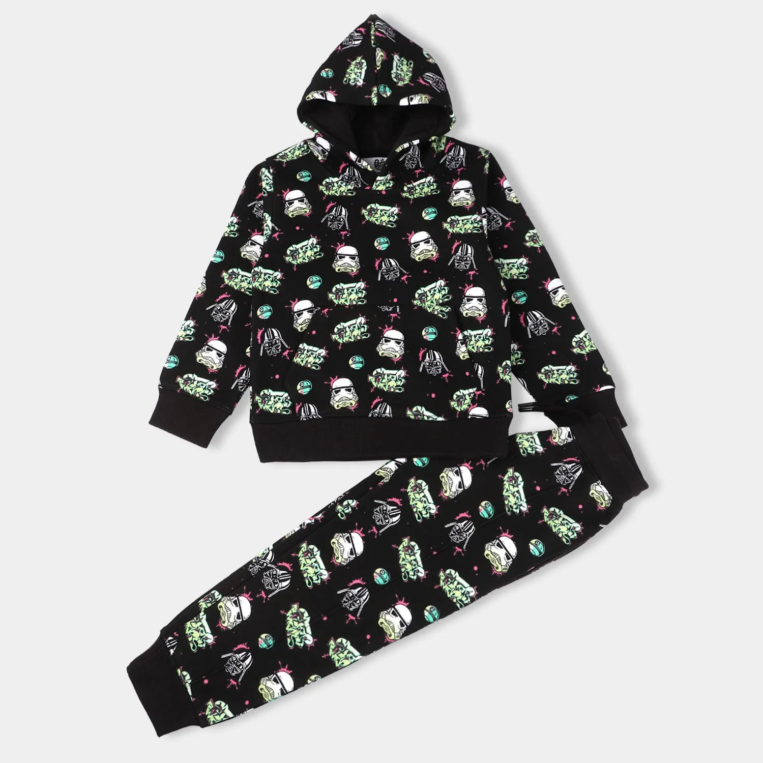 Boys Fleece 2 PCs Suit Star Wars-Jet Black