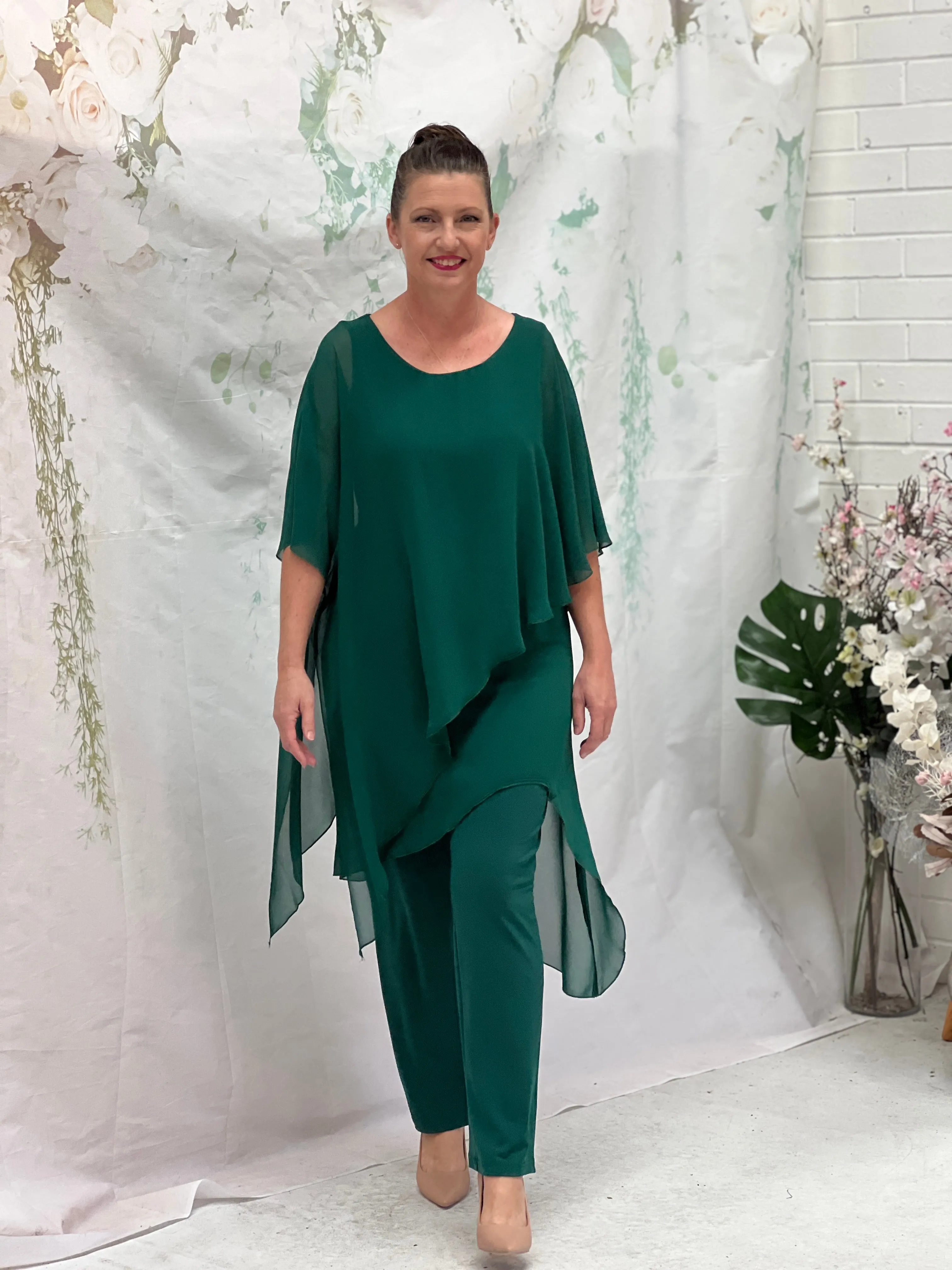 Cara Emerald Elegant Jumpsuit