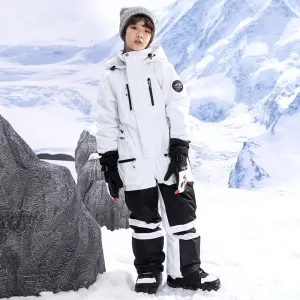 Children One-piece Snow Jumpsuits Loose Fit Ski Suits