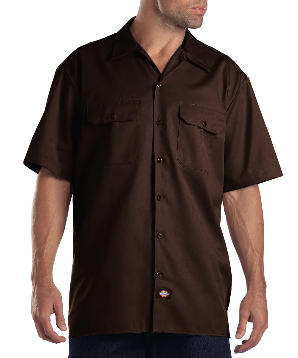 Dickies Short Sleeve Work Shirt - Dark Brown