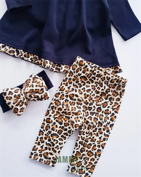 eliza leopard fluffy bandana set