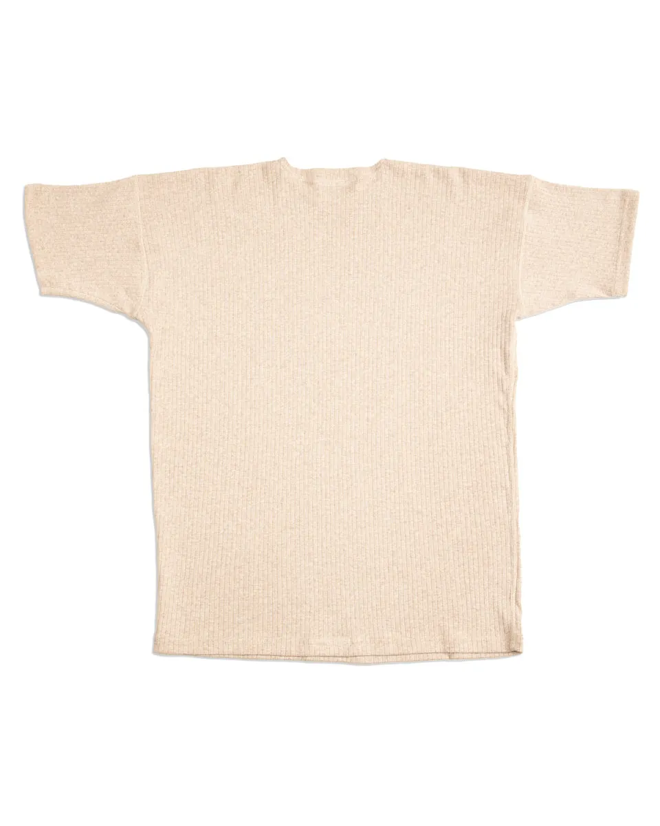 Extra Cotton Rib Crewneck S/S - Ecru