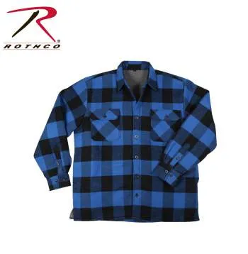 Extra Heavyweight Buffalo Plaid Sherpa Lined Flannel Shirts