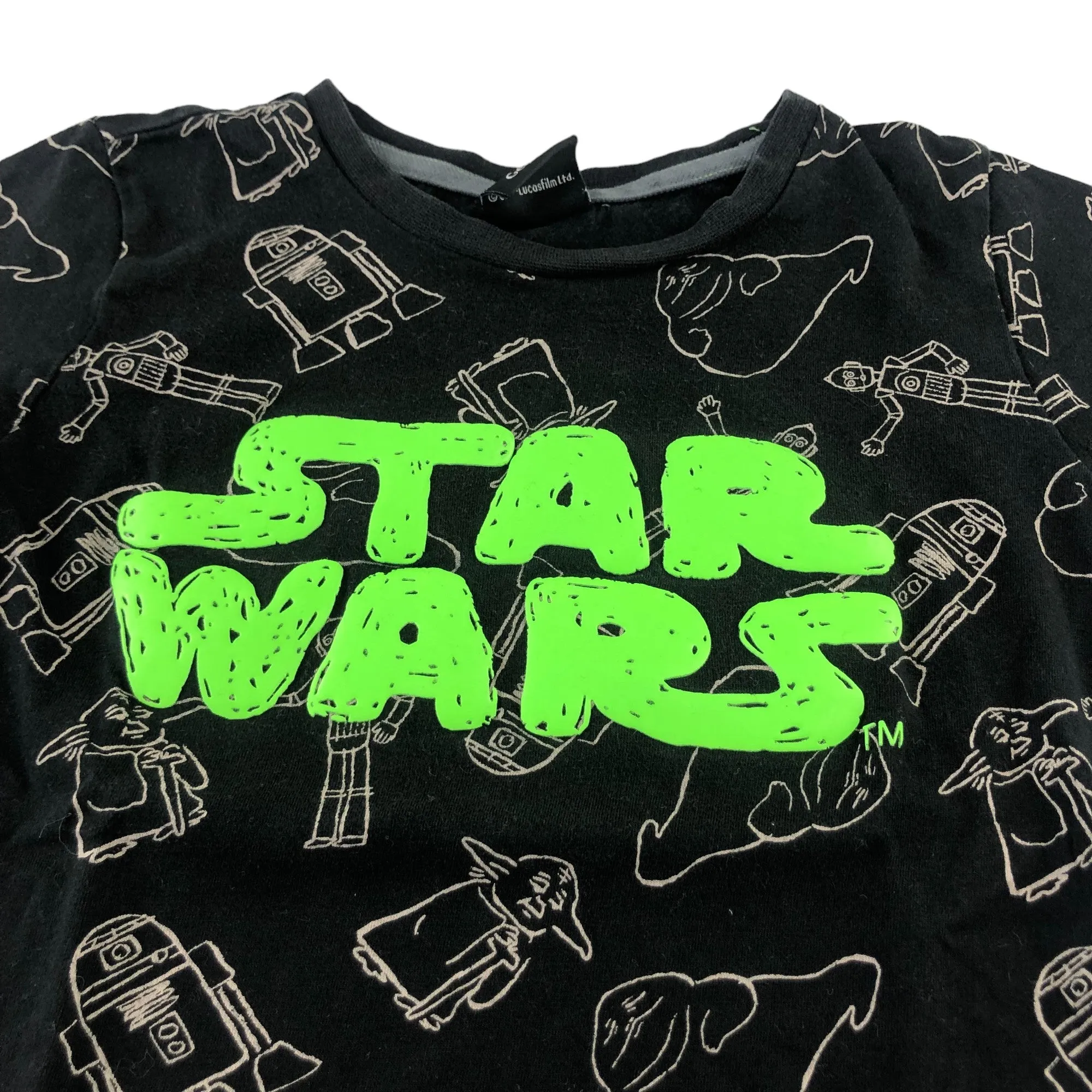 George t-shirt 4-5 years black Star Wars short sleeve cotton