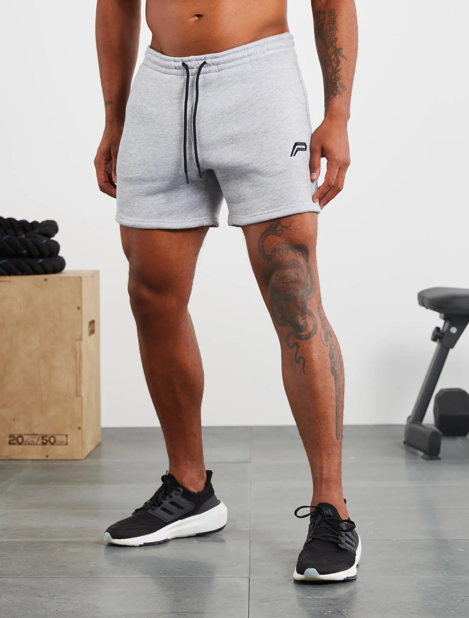 Icon Tapered Shorts - Heather Grey