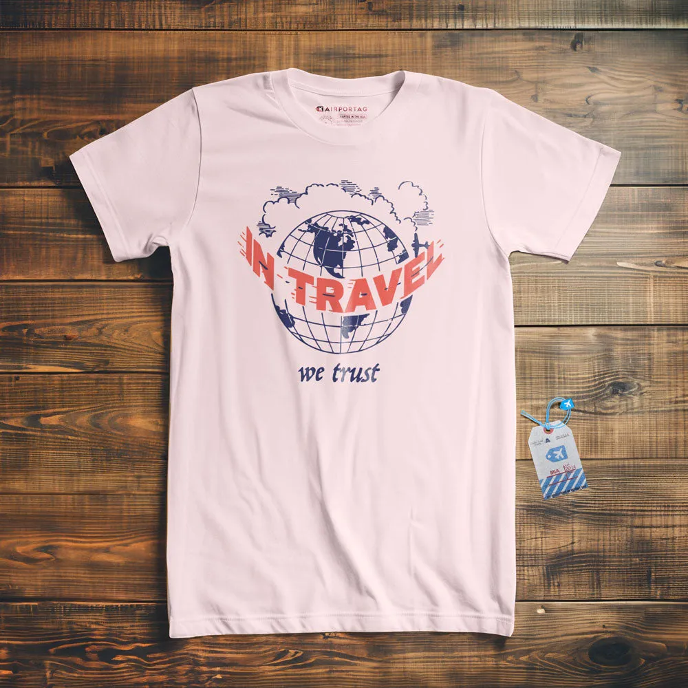 In Travel We Trust - Vintage Globe - T-shirt