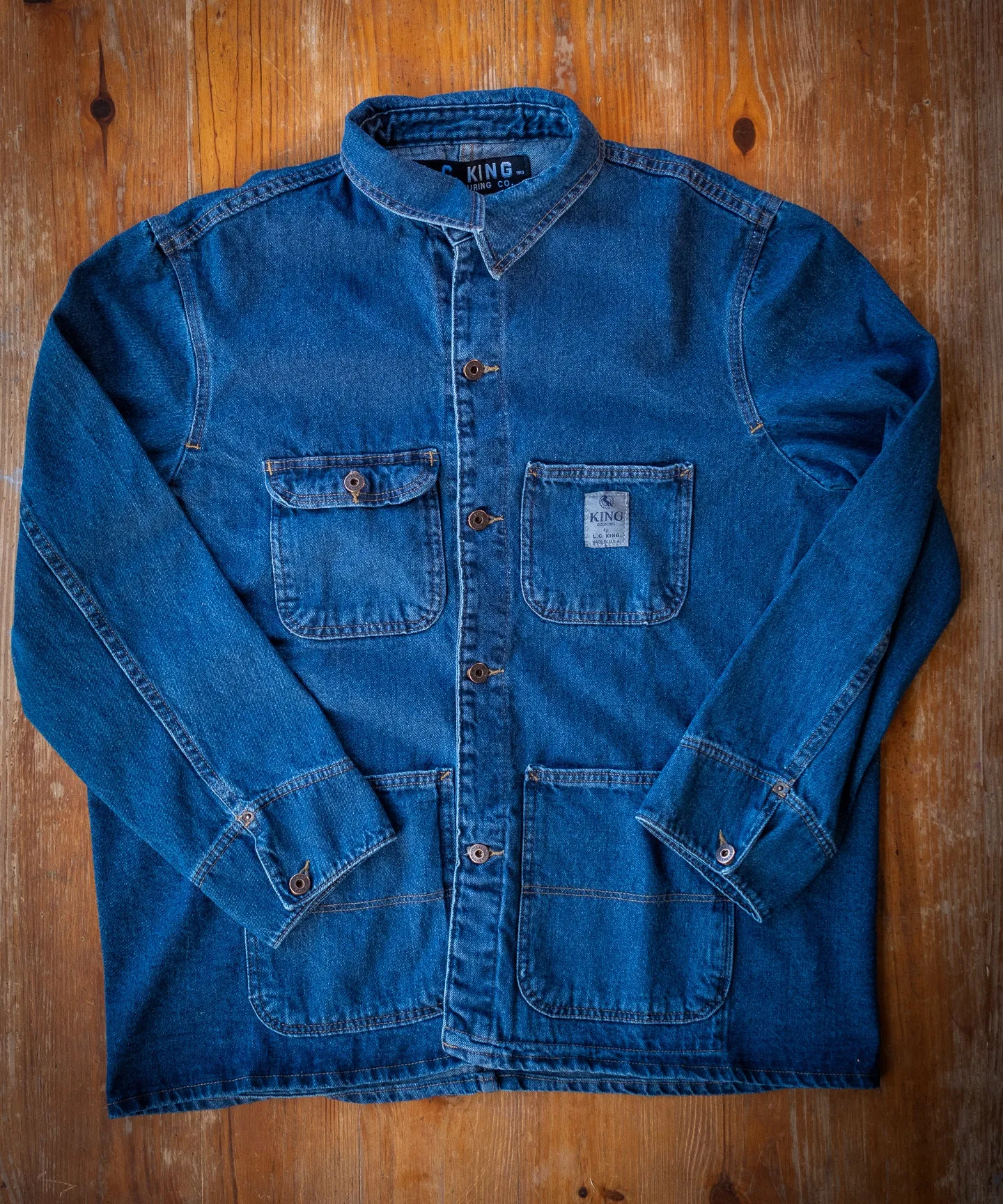 King Country Washed Denim Chore Coat