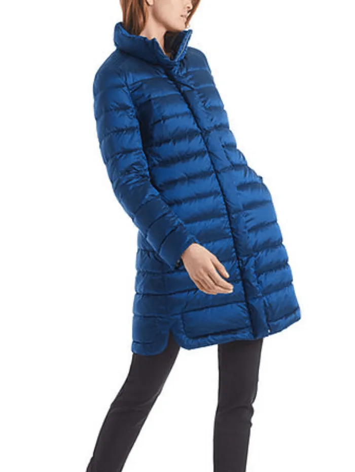 Marc Cain Collections Blue Shimmering Down Coat RC 11.02 W74 COL 366