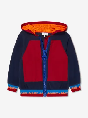 MARC JACOBS Boys Contrast Zip Up Top in Navy