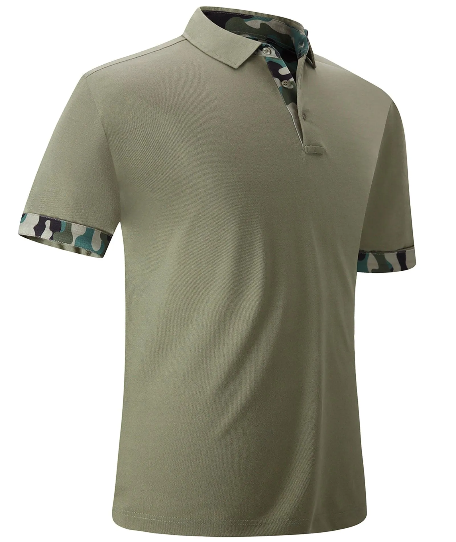 Men's Dry Fit Solid Color Casual Polo Shirts-ZPK008220