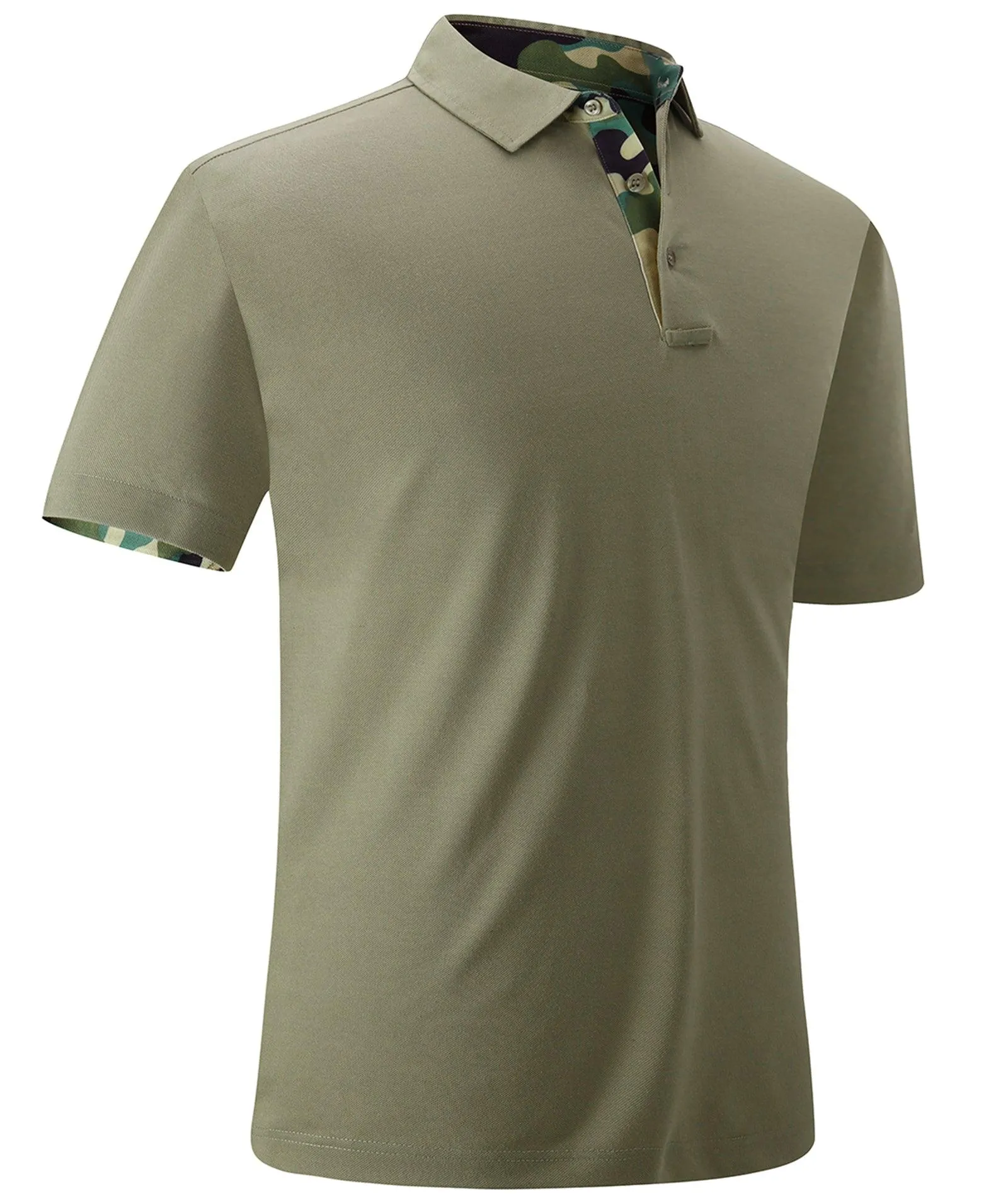 Men's Dry Fit Solid Color Casual Polo Shirts-ZPK008220