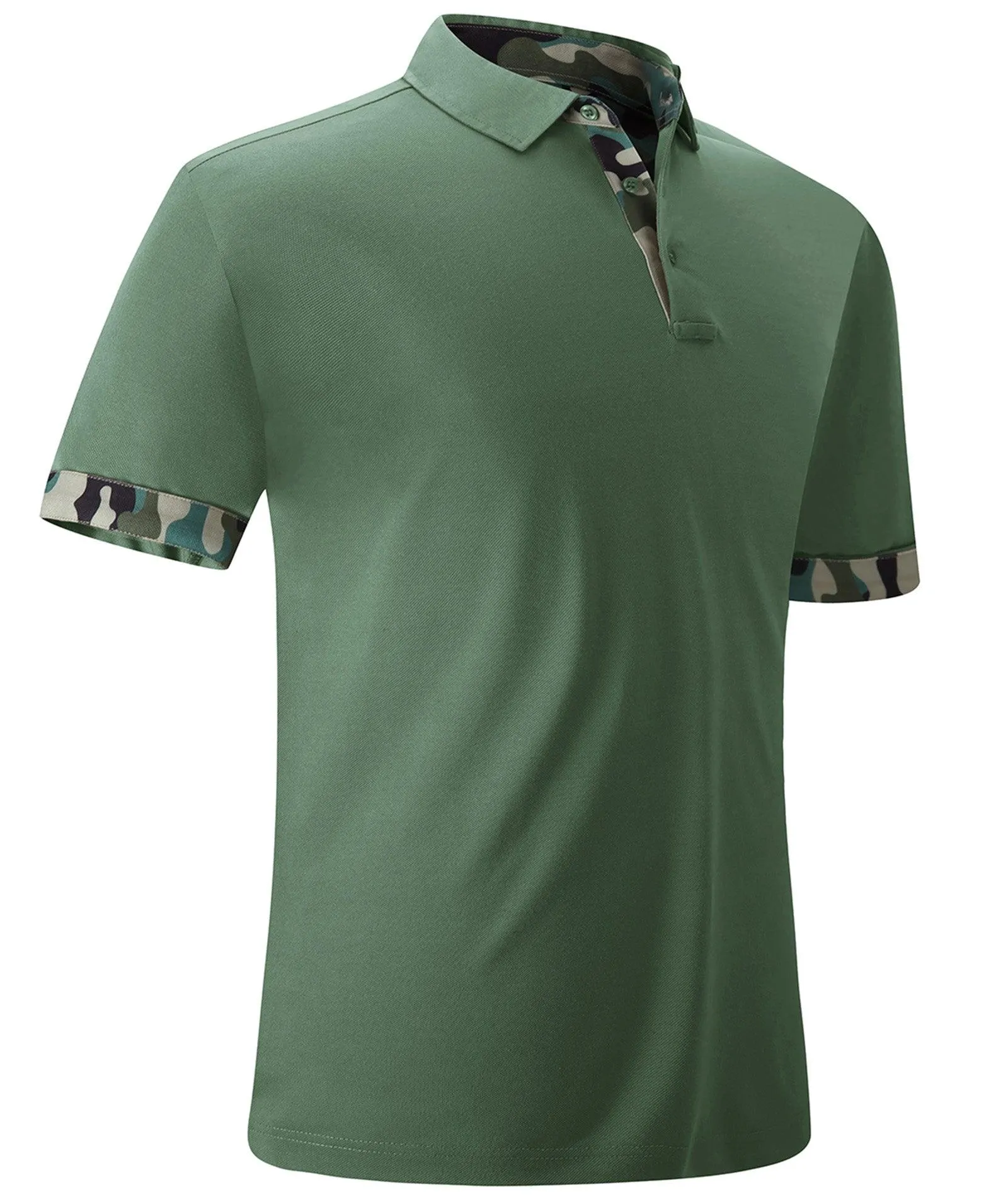 Men's Dry Fit Solid Color Casual Polo Shirts-ZPK008220