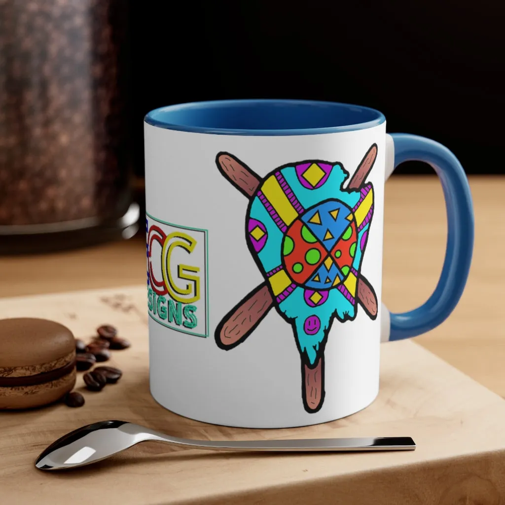 Multicolored Melted Popsicle Accent Coffee Mug, 11oz