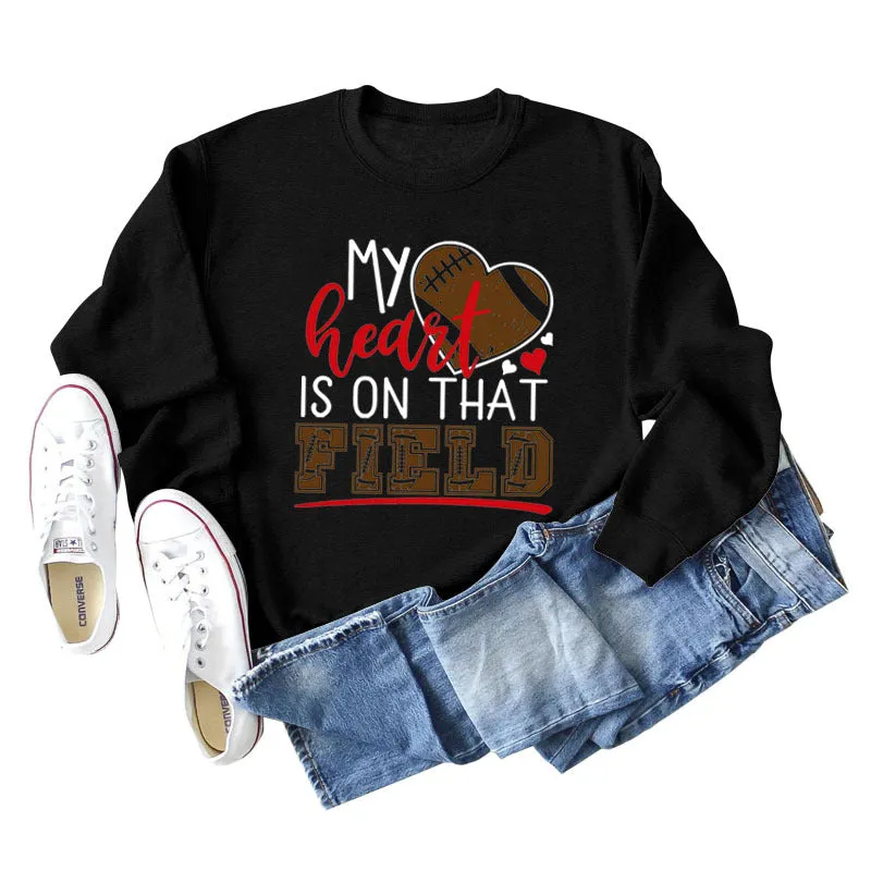 My Heart Is on That Field Women's Loose Sweatshirt