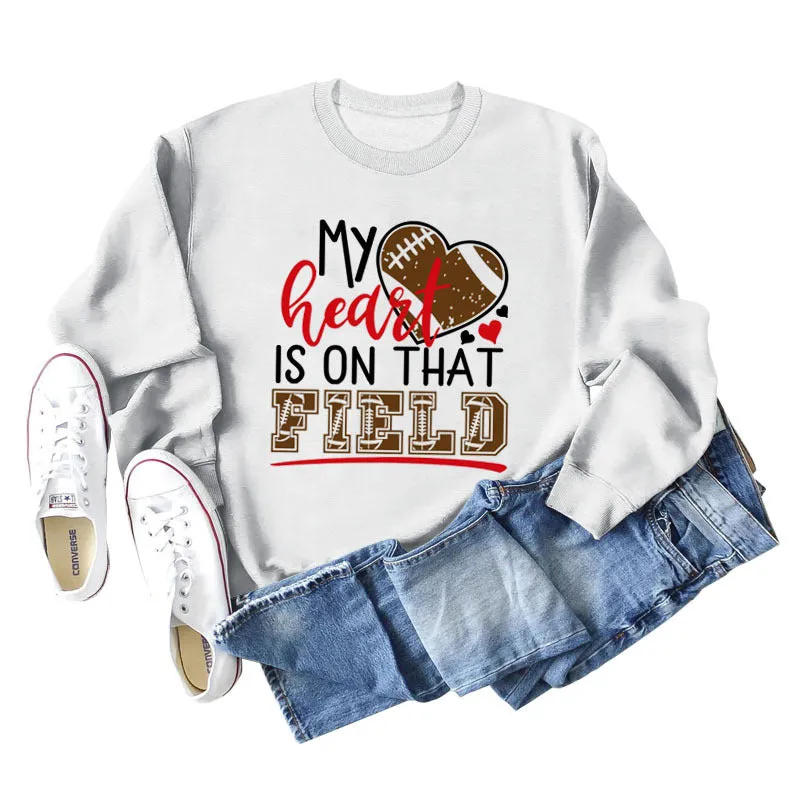 My Heart Is on That Field Women's Loose Sweatshirt