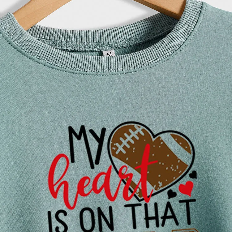 My Heart Is on That Field Women's Loose Sweatshirt