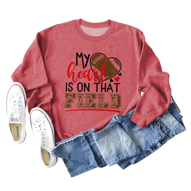 My Heart Is on That Field Women's Loose Sweatshirt