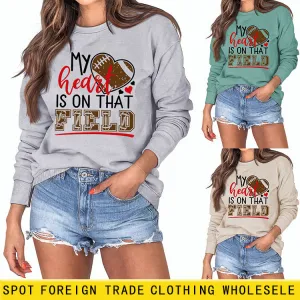 My Heart Is on That Field Women's Loose Sweatshirt