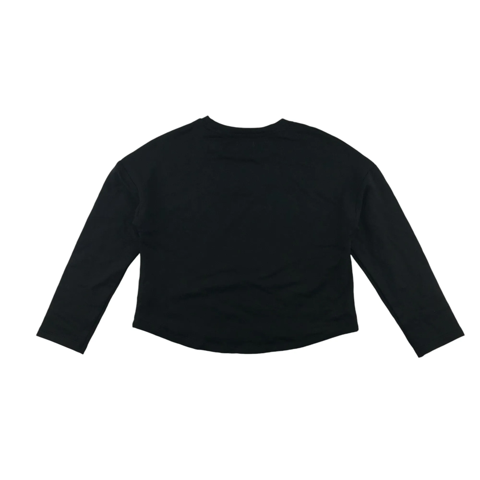 Next t-shirt 7-8 years black sequins star slightly cropped long sleeve