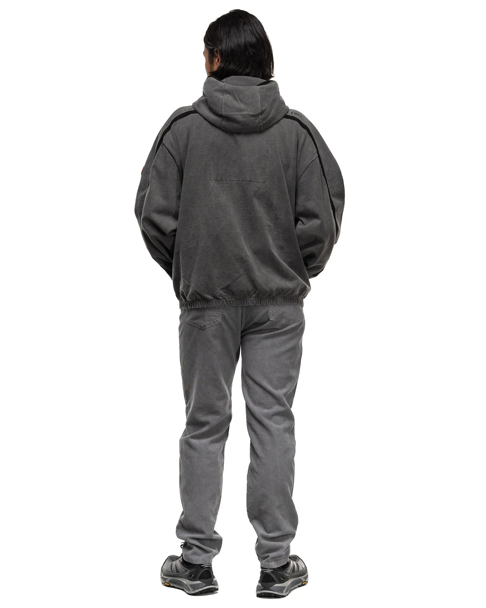 Overdye Taped Light Zip Hoody Charcoal