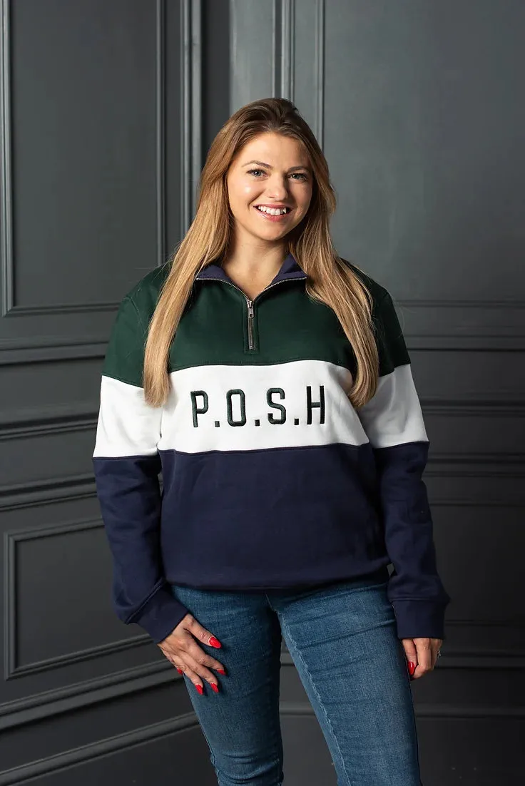 P.O.S.H. Country Unisex Yorkshire Quarter Zip Sweatshirt