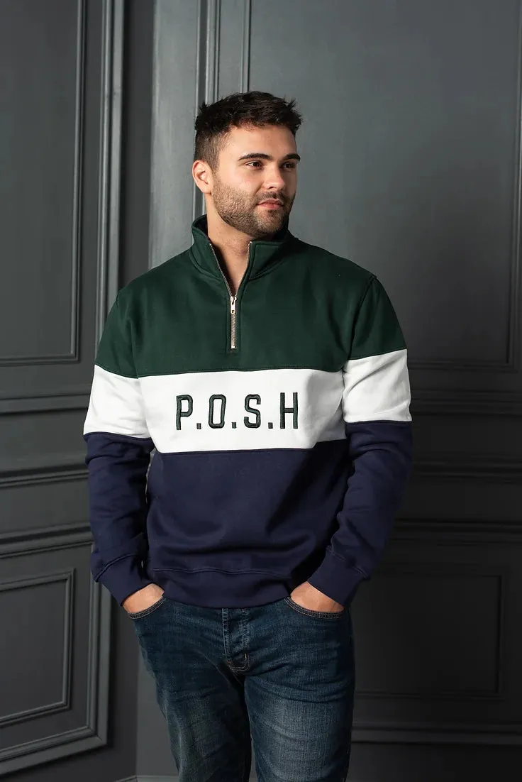 P.O.S.H. Country Unisex Yorkshire Quarter Zip Sweatshirt