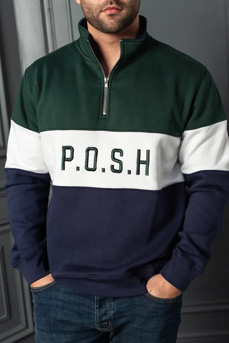 P.O.S.H. Country Unisex Yorkshire Quarter Zip Sweatshirt