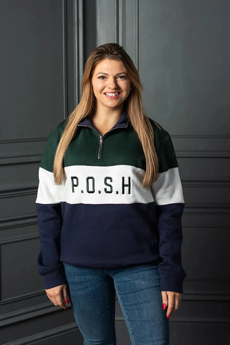 P.O.S.H. Country Unisex Yorkshire Quarter Zip Sweatshirt