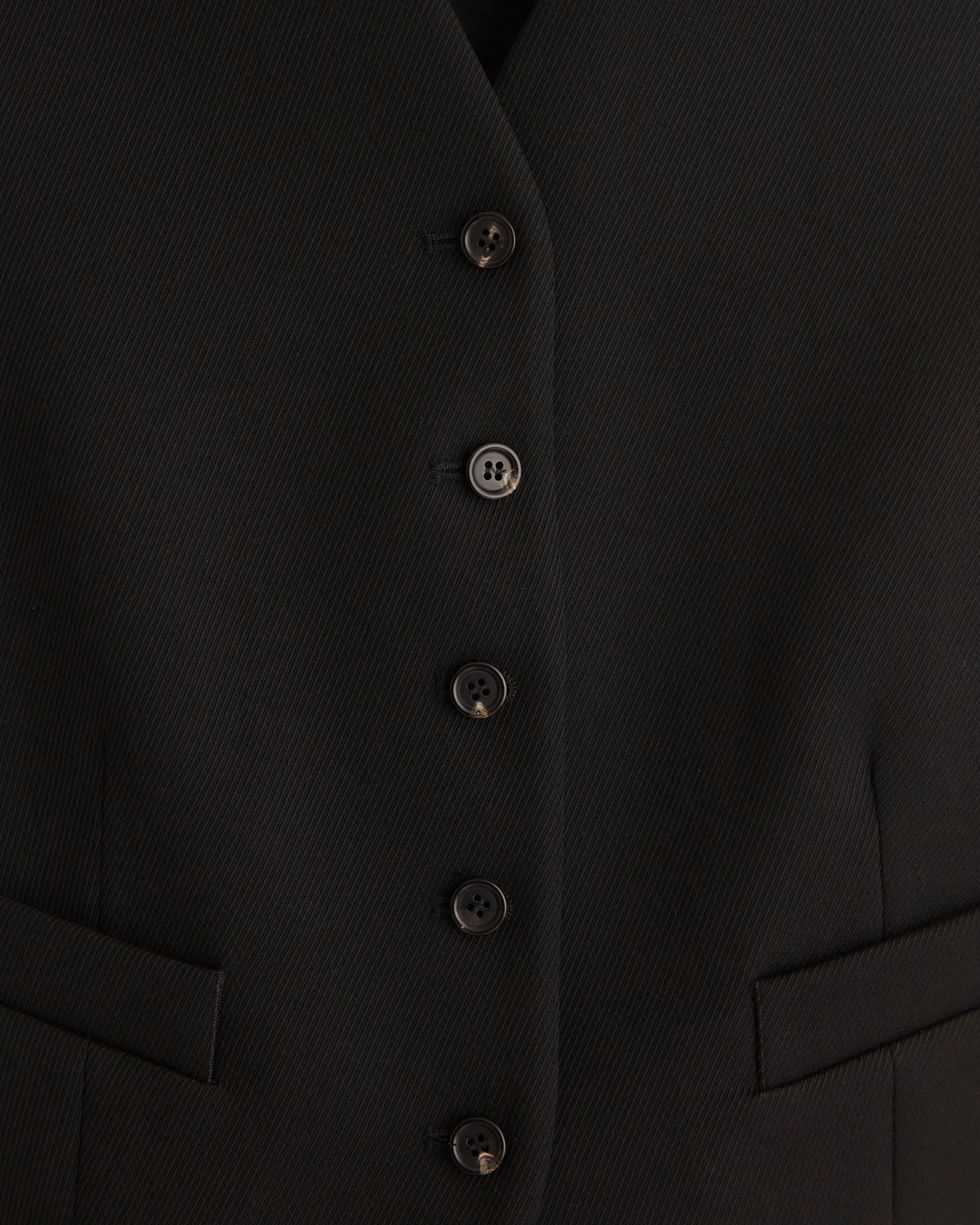 Riding Twill Waistcoat - Black