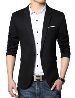 Slim Fit One Button Stylish Blazer