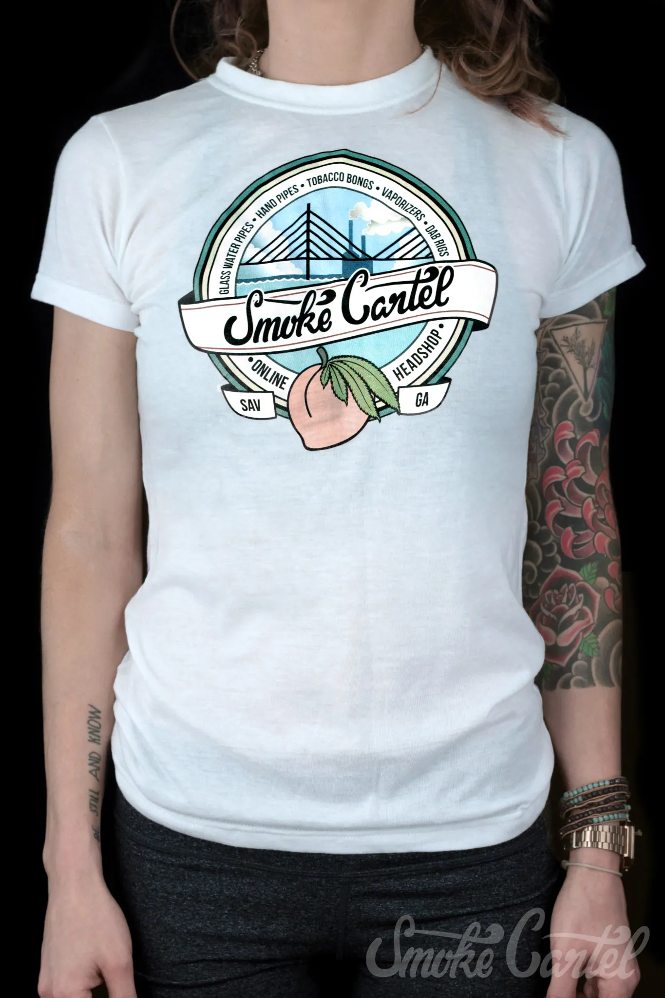 Smoke Cartel Badge American Apparel Small Women's Tee