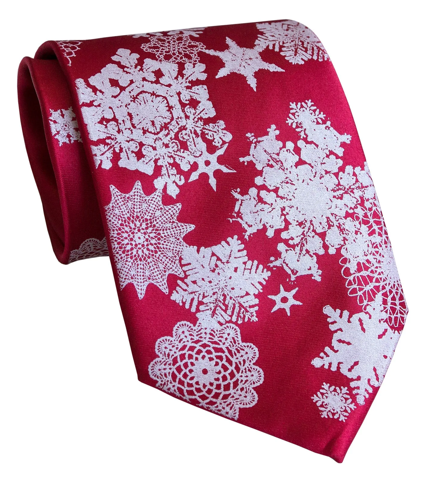 Snowflakes Necktie, Snow print men's tie