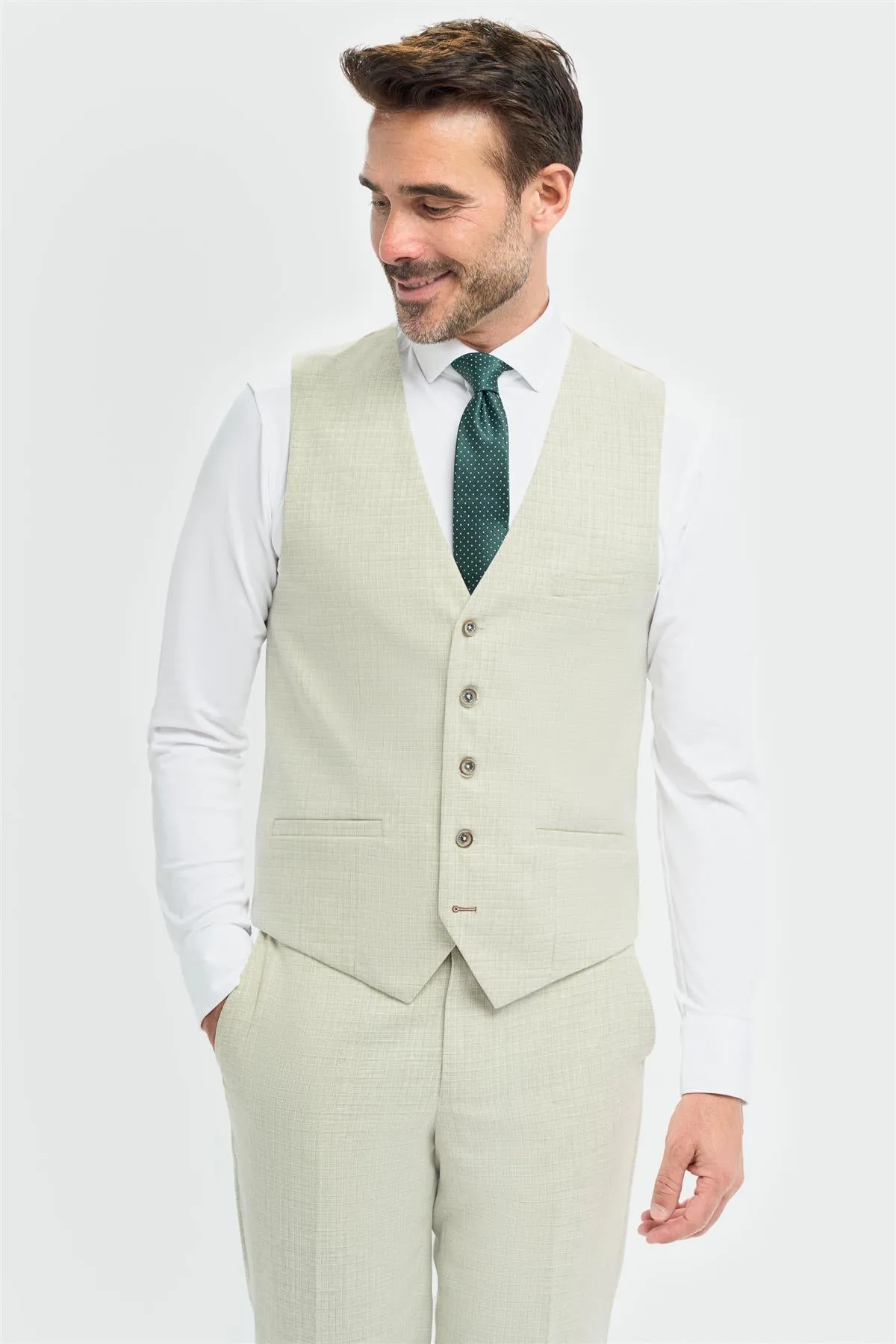 Tropez Sage Three Piece Suit