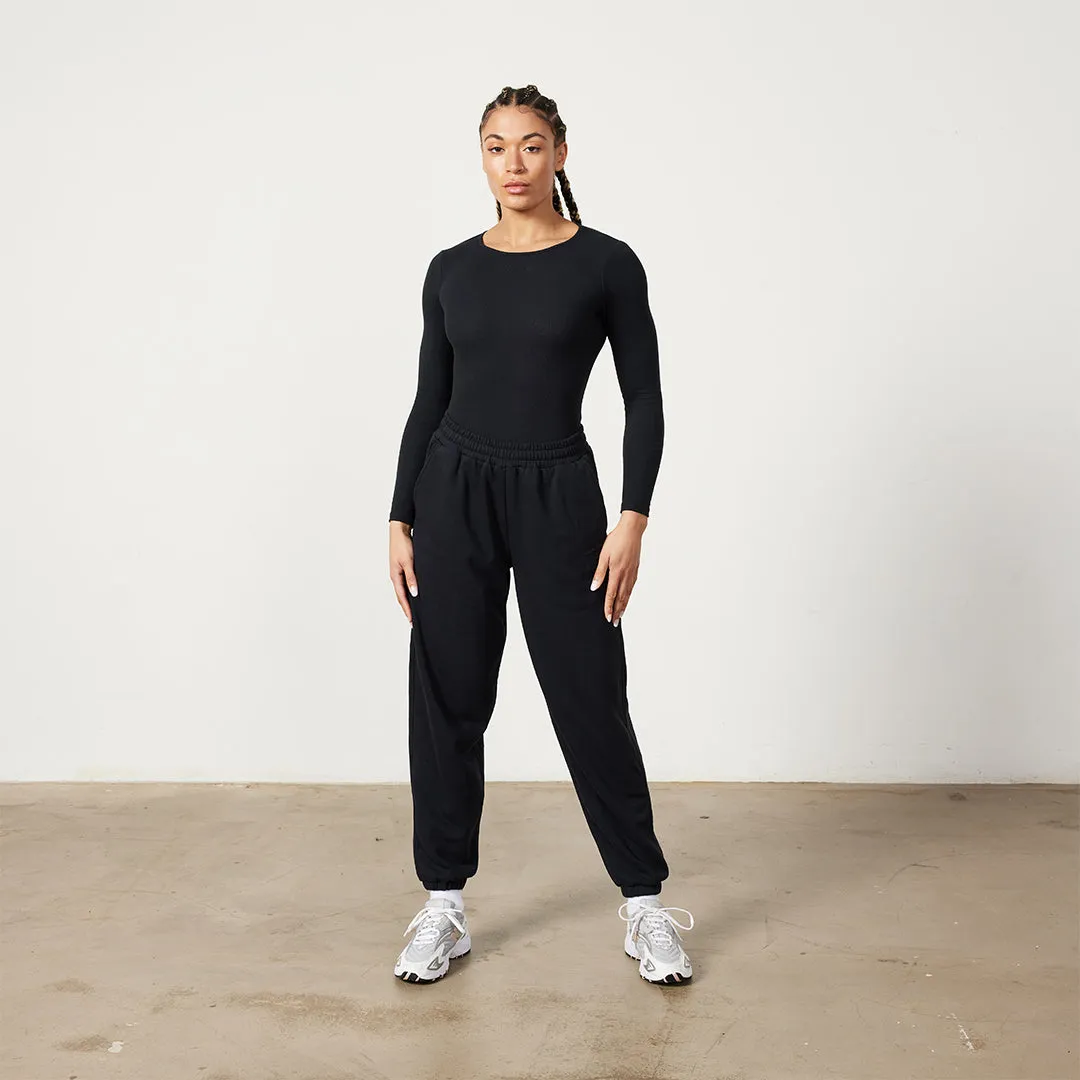 Vanquish Restore Black Long Sleeve Ribbed Bodysuit