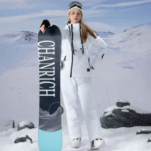 Women's Outdoor Cargo Skiing Suits Winter Solid Color Snowsuits