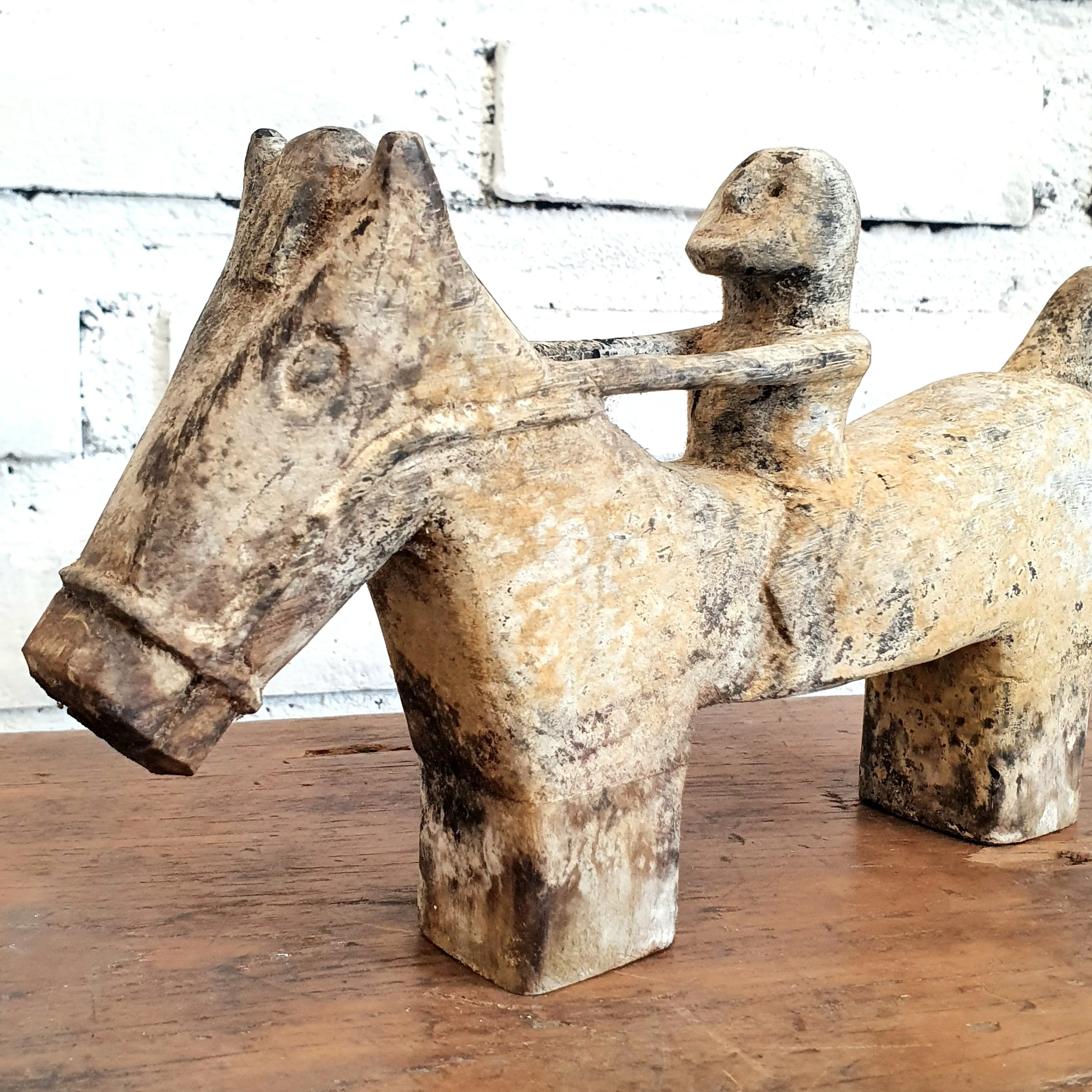 Wooden Horseman With Stand